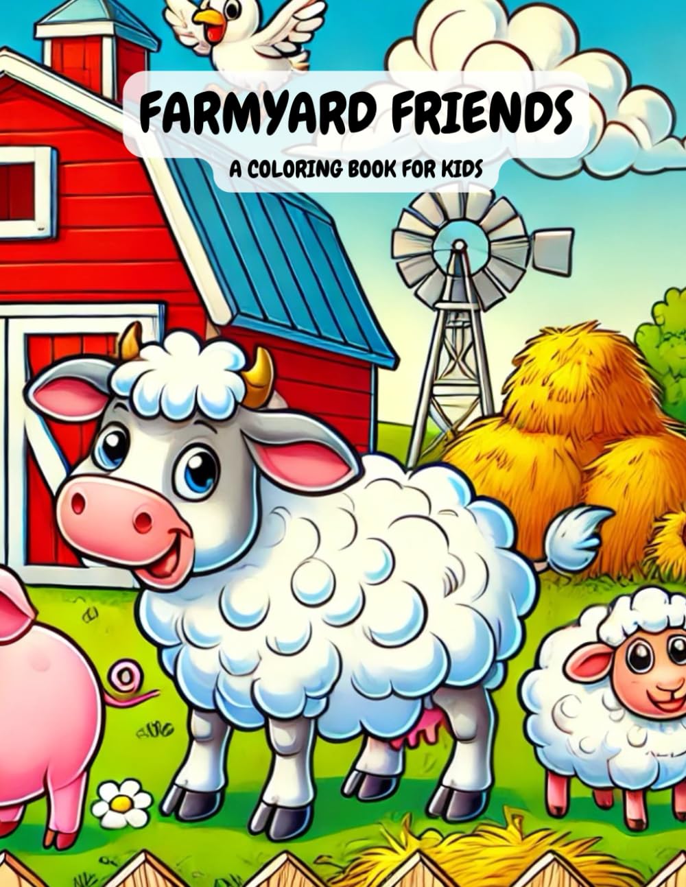 Cover of Farmyard Friends: A Coloring Book for Kids by David Isbell